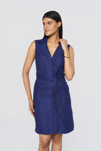 Midnight Navy Notch Dress