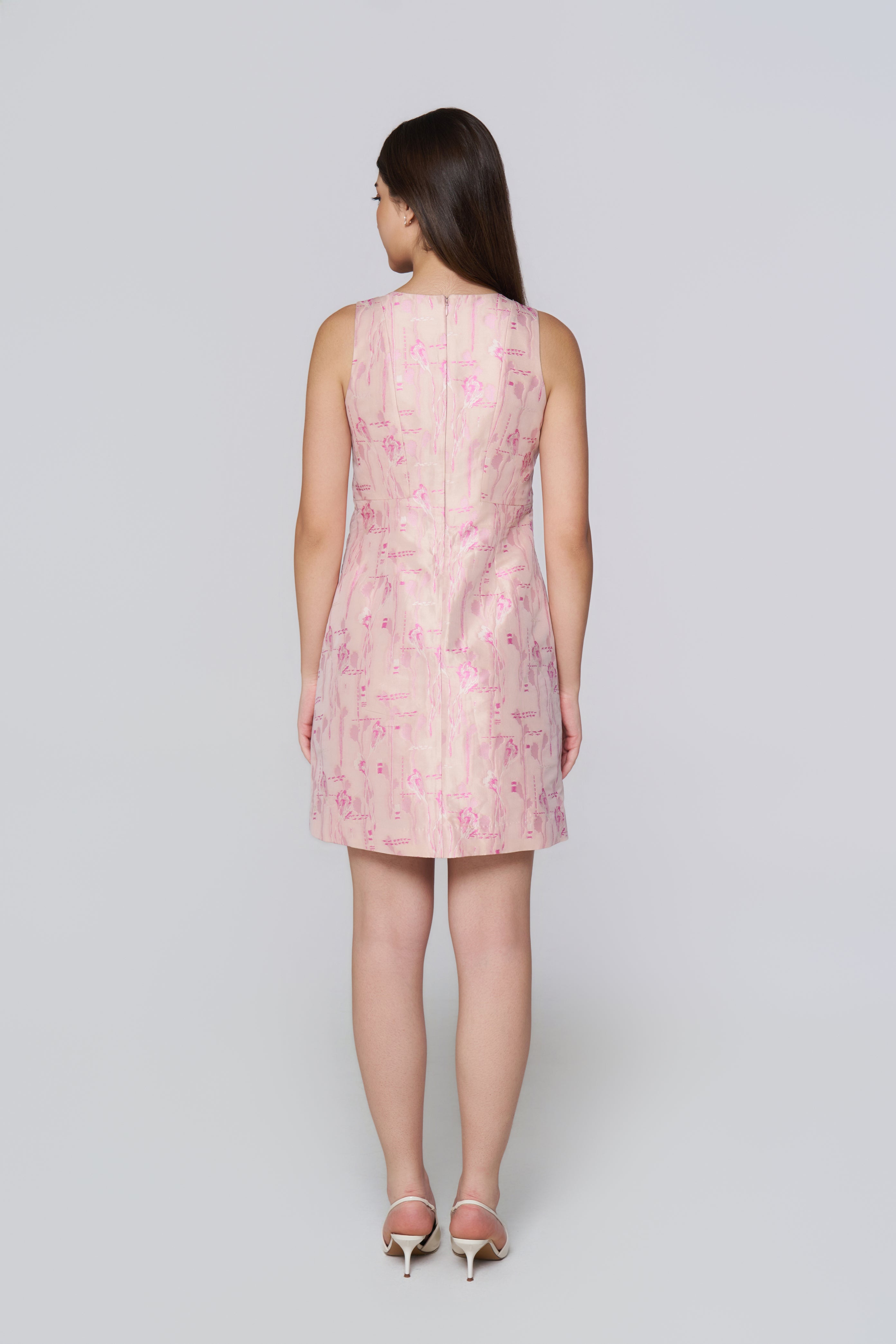 Blush Petal Printed Shift Dress