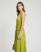 Assymetric Drape Midi Dress