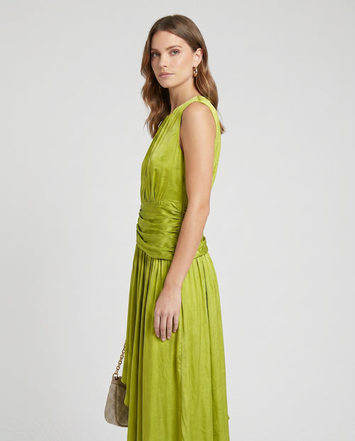 Assymetric Drape Midi Dress