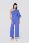 Azure Dream Feathered Jumpsuit